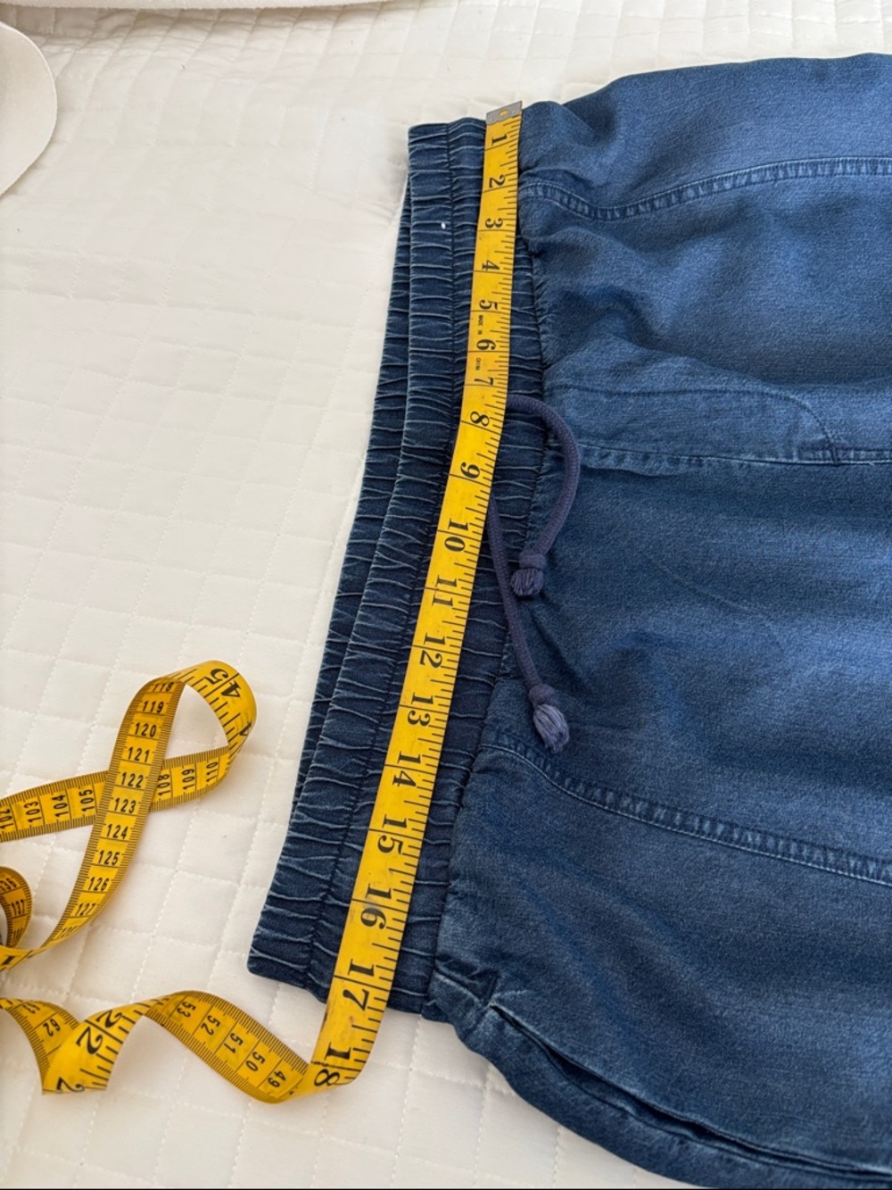 Elle Wide-Leg Denim Pants in Blue - Picture 3 of 7